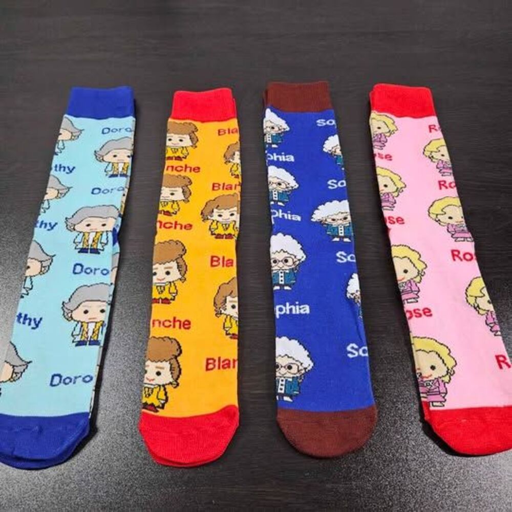 Golden Girls Knee High Socks 4 Pair Set | New